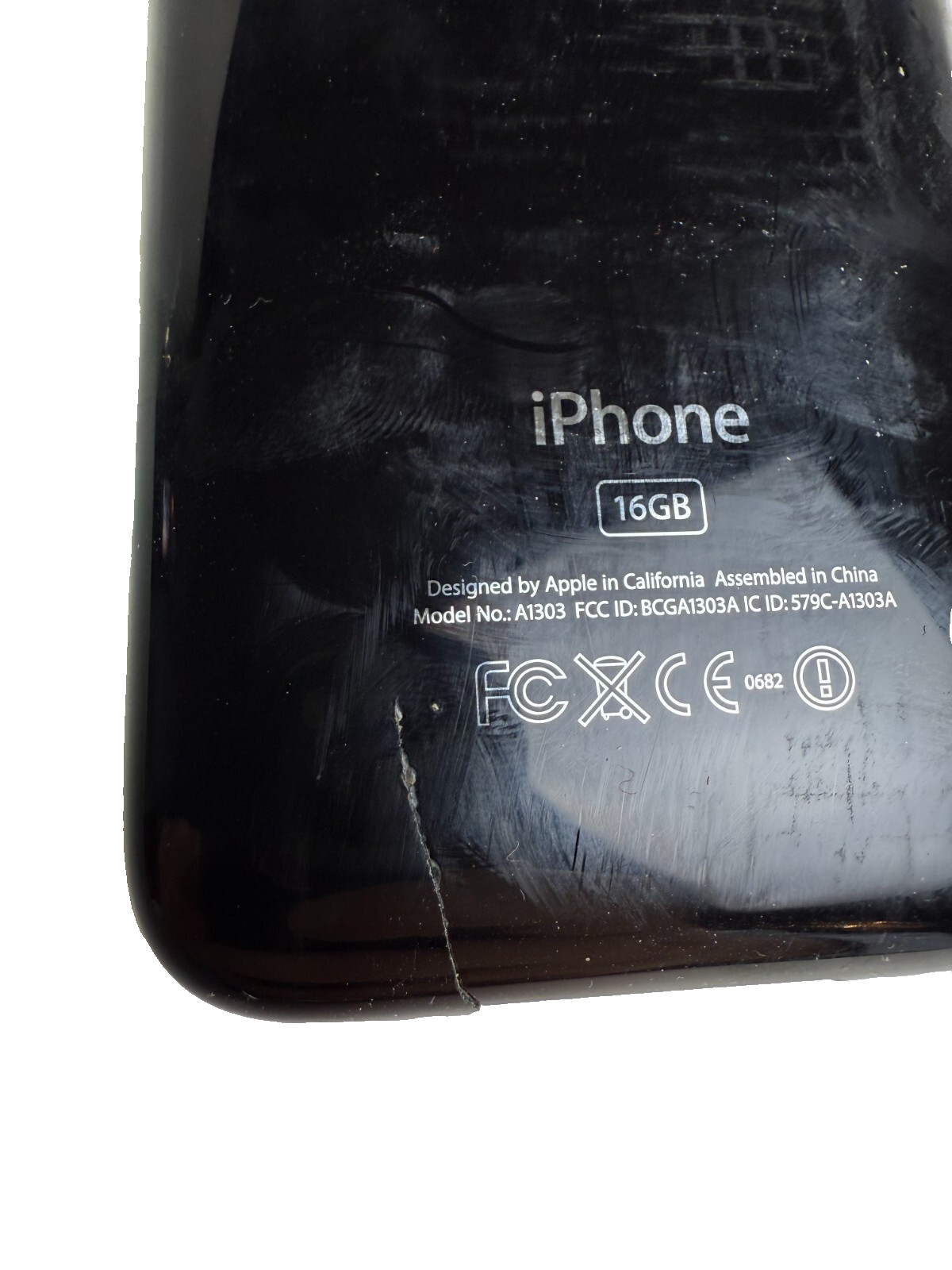 Apple iPhone 3GS 16GB Black (AT&T) A1303 (GSM) Fast Ship Good Used Back Picture