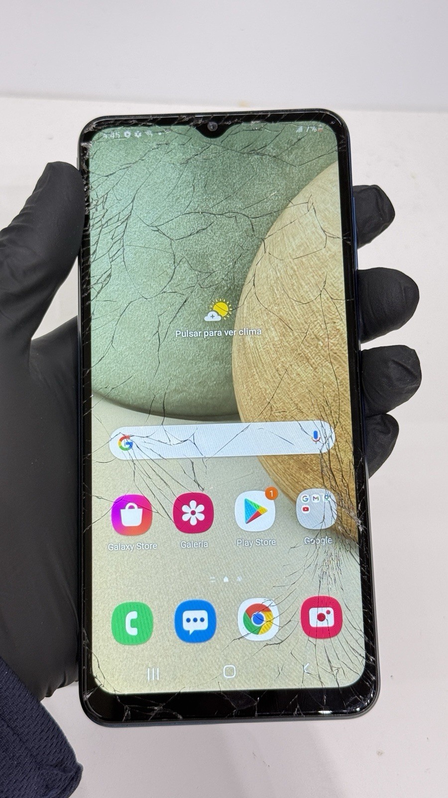 Samsung Galaxy A12 – 32GB – Blue – Cracked Screen – FULLY FUNCTIONAL – Unlocked