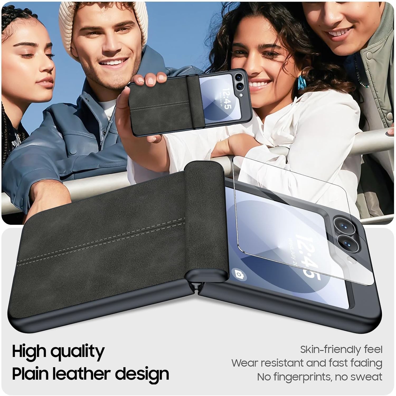 Case & Built-in Screen Protector for Samsung Galaxy Z Flip 6 & Z Flip 7 FE Ultra