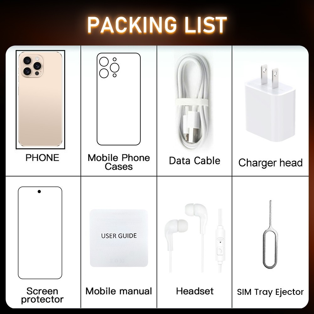 Smartphone G16 PRO MAX 5G 128GB Dual Sim Unlocked Cell Phone Android Cheap Phone