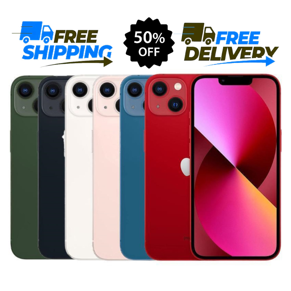 Apple iPhone 13 128GB/512GB – Midnight Black, Starlight White, Blue – Unlocked