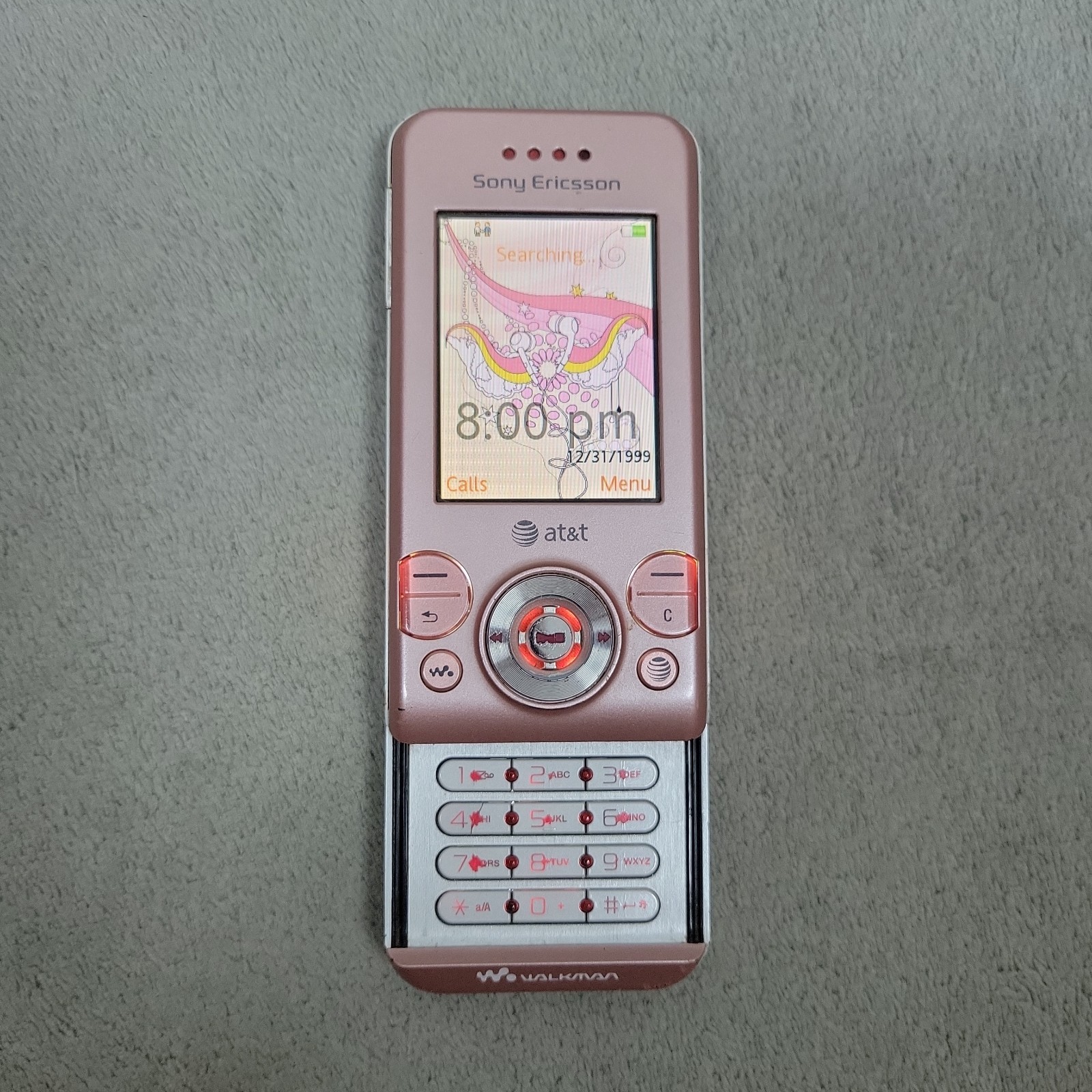 Sony Ericsson Walkman W580i Pink AT&T Slider Cell Phone Tested Works Rare
