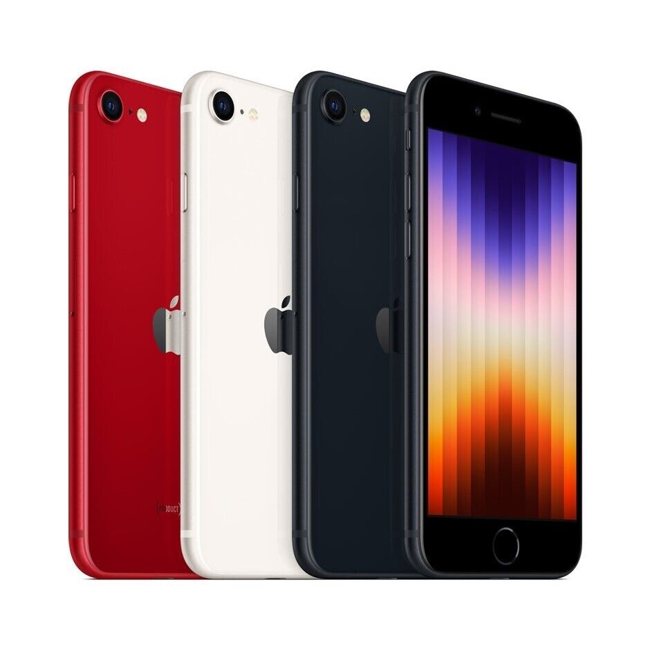 Apple iPhone SE 3rd Gen 2022 A2595 5G 64GB Factory Unlocked All Carriers Colors