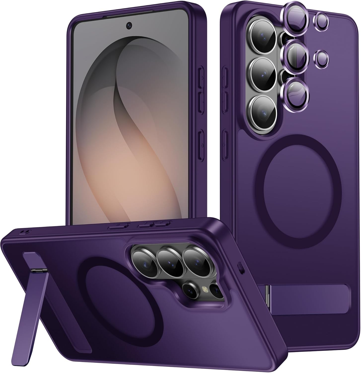 Cobalt Violet for Samsung Galaxy S26 Ultra Case with Stand, Camera Lens Protecto