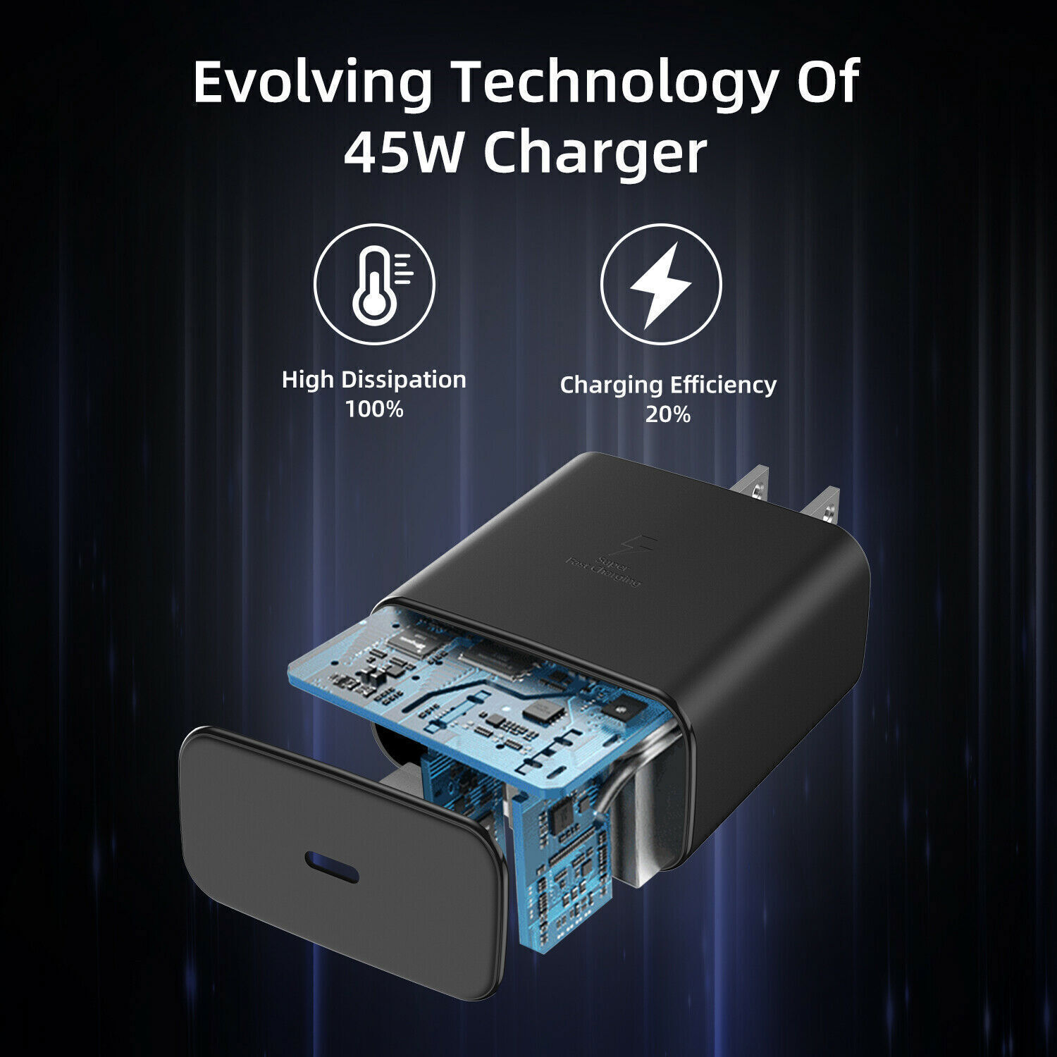 🔥 45W USB C Super Fast Wall Charger & 6FT Cable For Samsung Galaxy S24 S23 S22