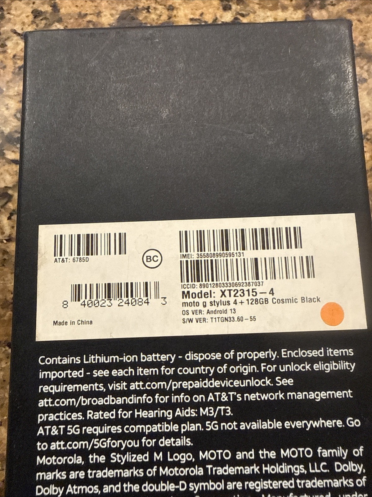 Motorola Moto G Stylus 5G 2023 XT2315-4 GSM Locked AT&T 128GB 50MP 6.6″