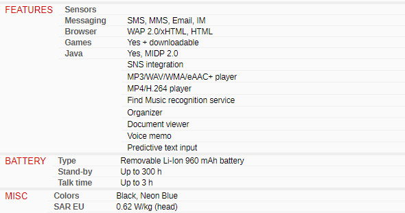 2.8″ Samsung M3710 Corby Beat 2MP 2G GSM 850 / 900 / 1800 / 1900