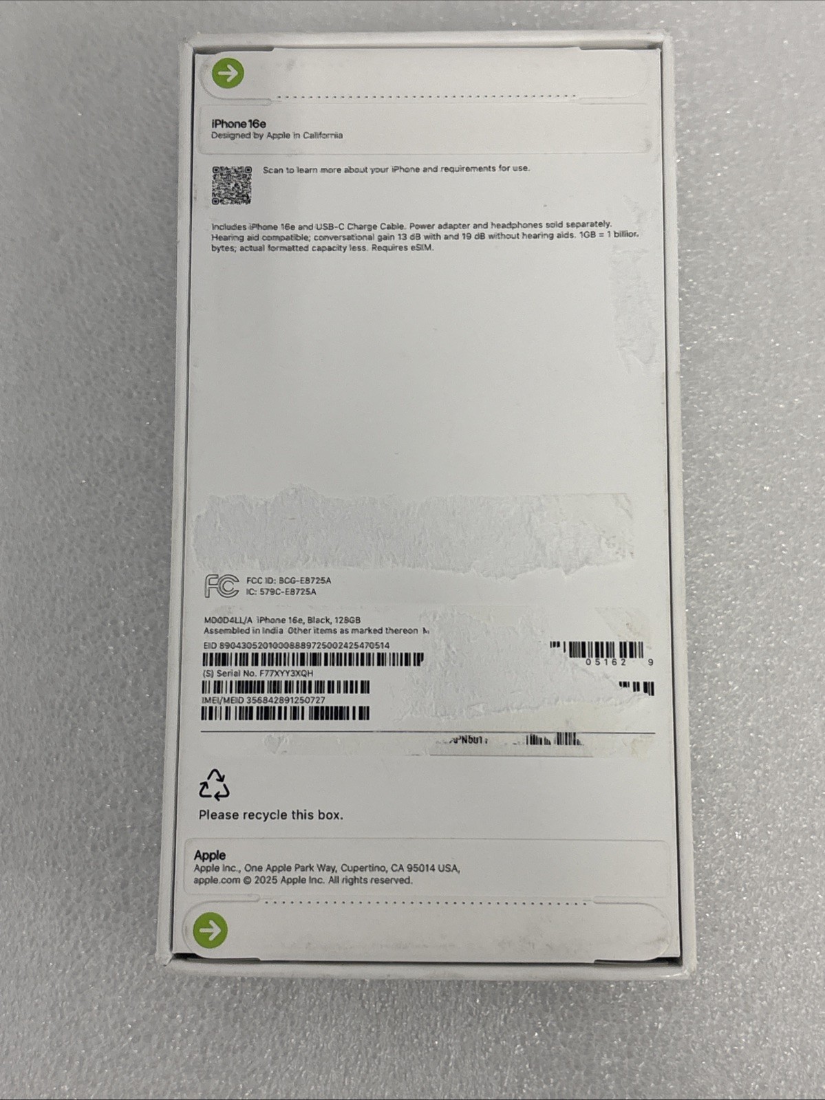 Apple iPhone 16e – 128 GB – Black (Cricket Wireless)