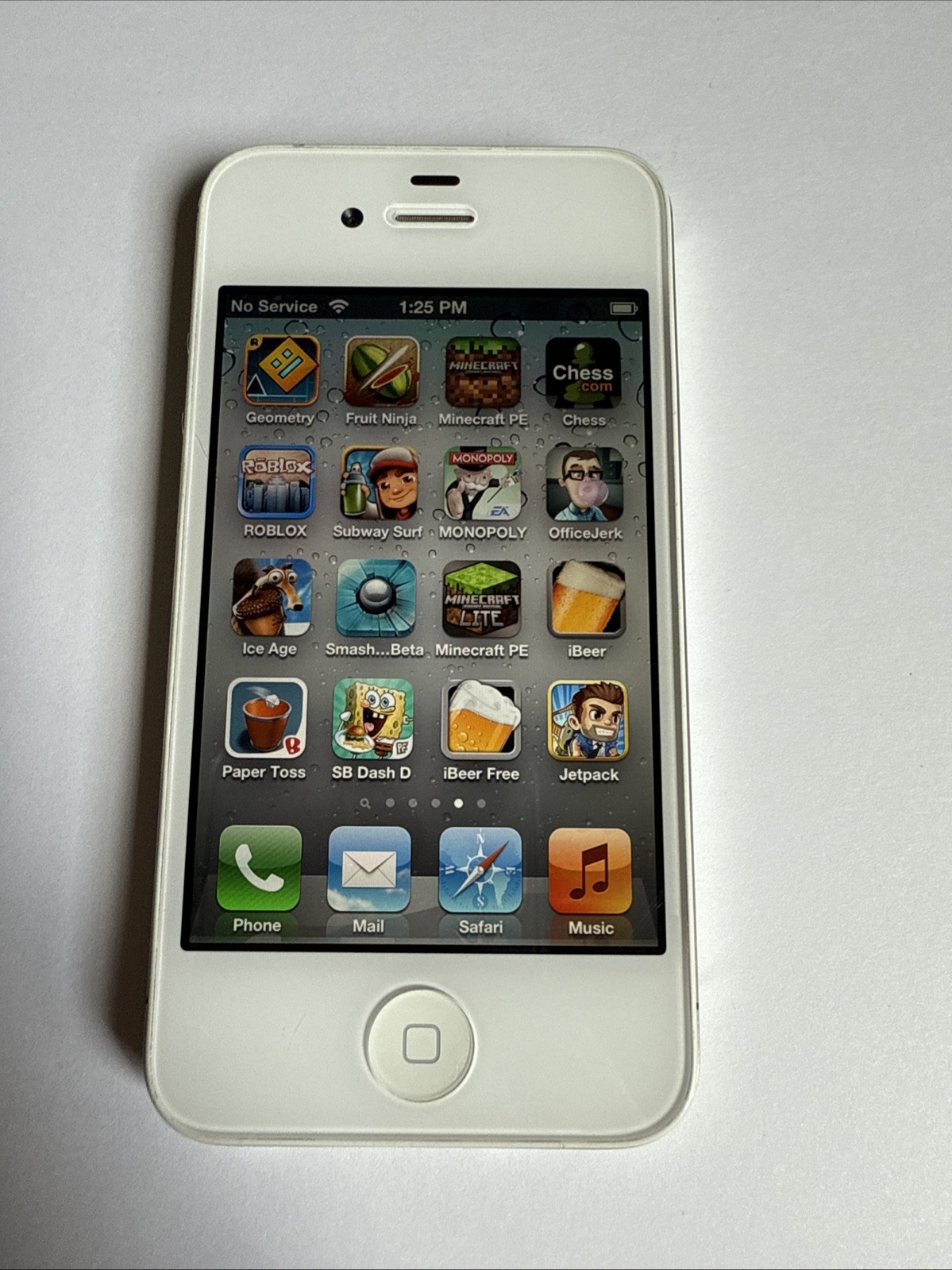 iPhone 4s – 16GB – White (AT&T Only) 40+ Games & Apps – iOS 6.1.3 – 93% BH