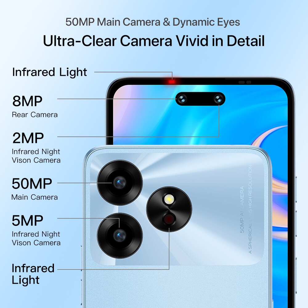 UMIDIGI G6 5G Android 13 NFC 6GB+128GB Unlocked 90Hz 4G Octa Core Smartphone