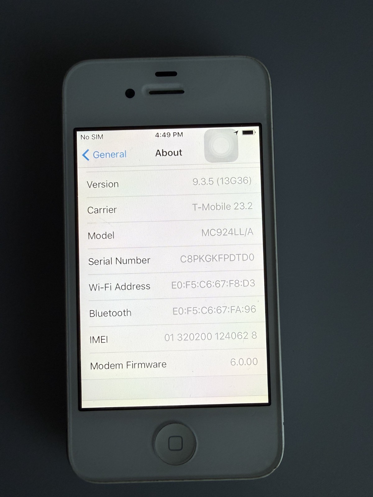 Apple iPhone 4s – 16 GB – White