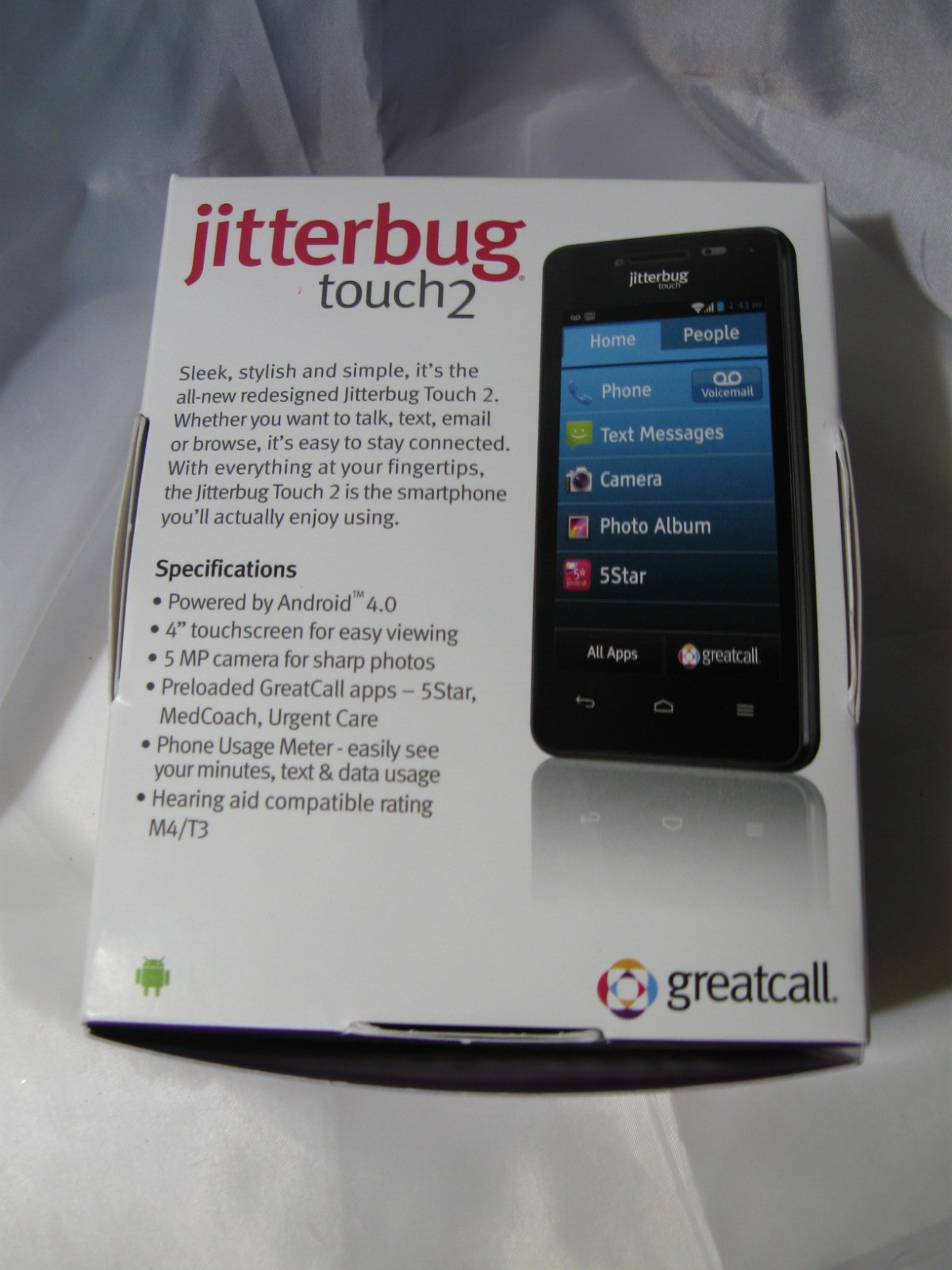 NEW NEVER USED jitterbug Touch 2 smart phone in box SUPER