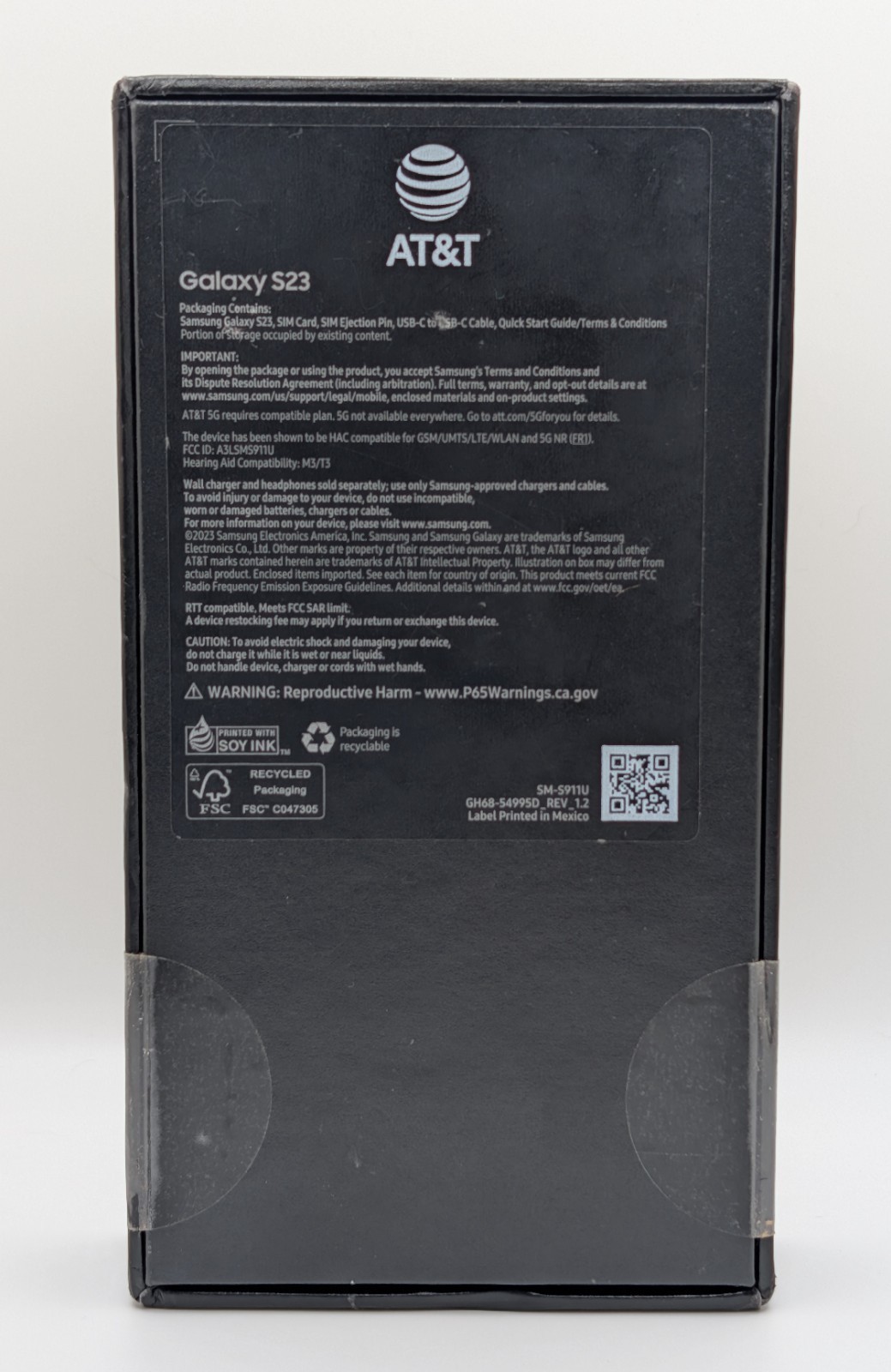 New Samsung Galaxy S23 – 128 GB – Phantom Black (AT&T). ~951~
