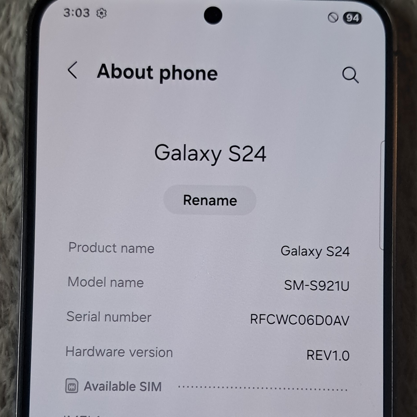 Samsung Galaxy S24 128GB Gray Android Bar Smartphone 50MP SM-S921U