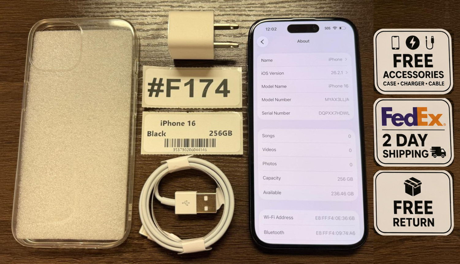 Apple iPhone 16 256GB Black – For AT&T