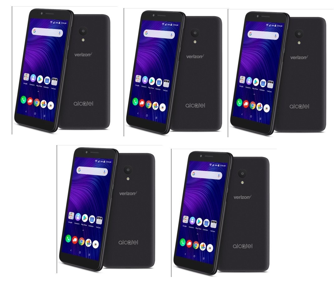 Lot of 5 Alcatel Avalon 16GB Verizon Smartphones – Black