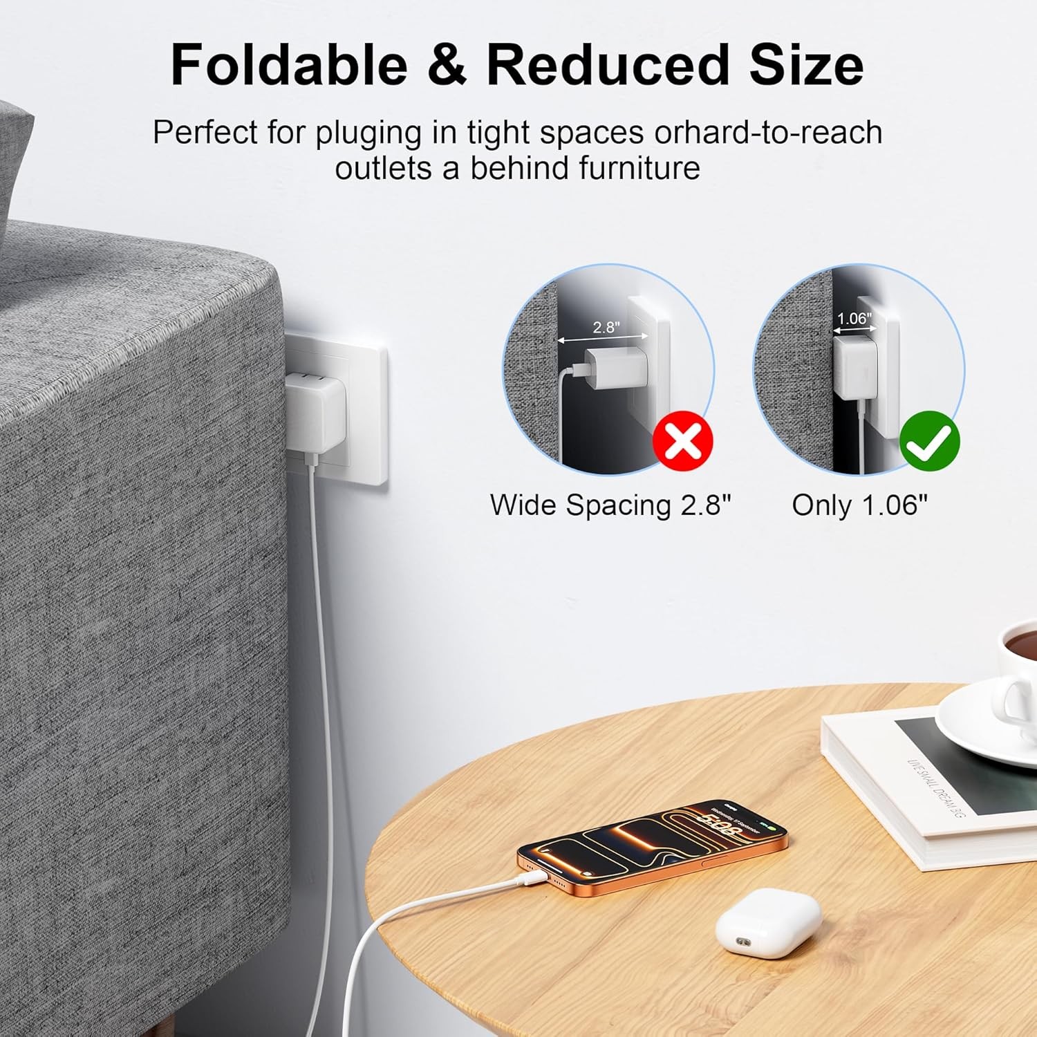40W Type C Charger Fast Charging for iPhone 17 16 15, USB C Charger Block 2 Pack