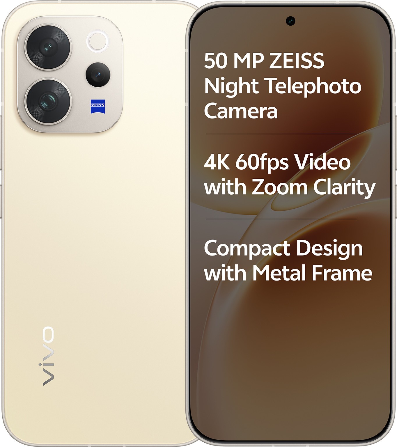 Vivo V70 5G (8GB+256GB Yellow ) Snapdragon® 7 Gen 4 Processor Global Version.