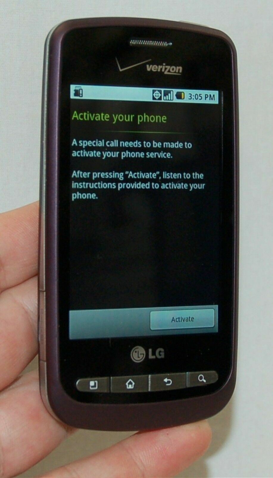 LG Vortex VS660V Verizon Wireless VIOLET Android Smartphone WiFi 3G Grade B