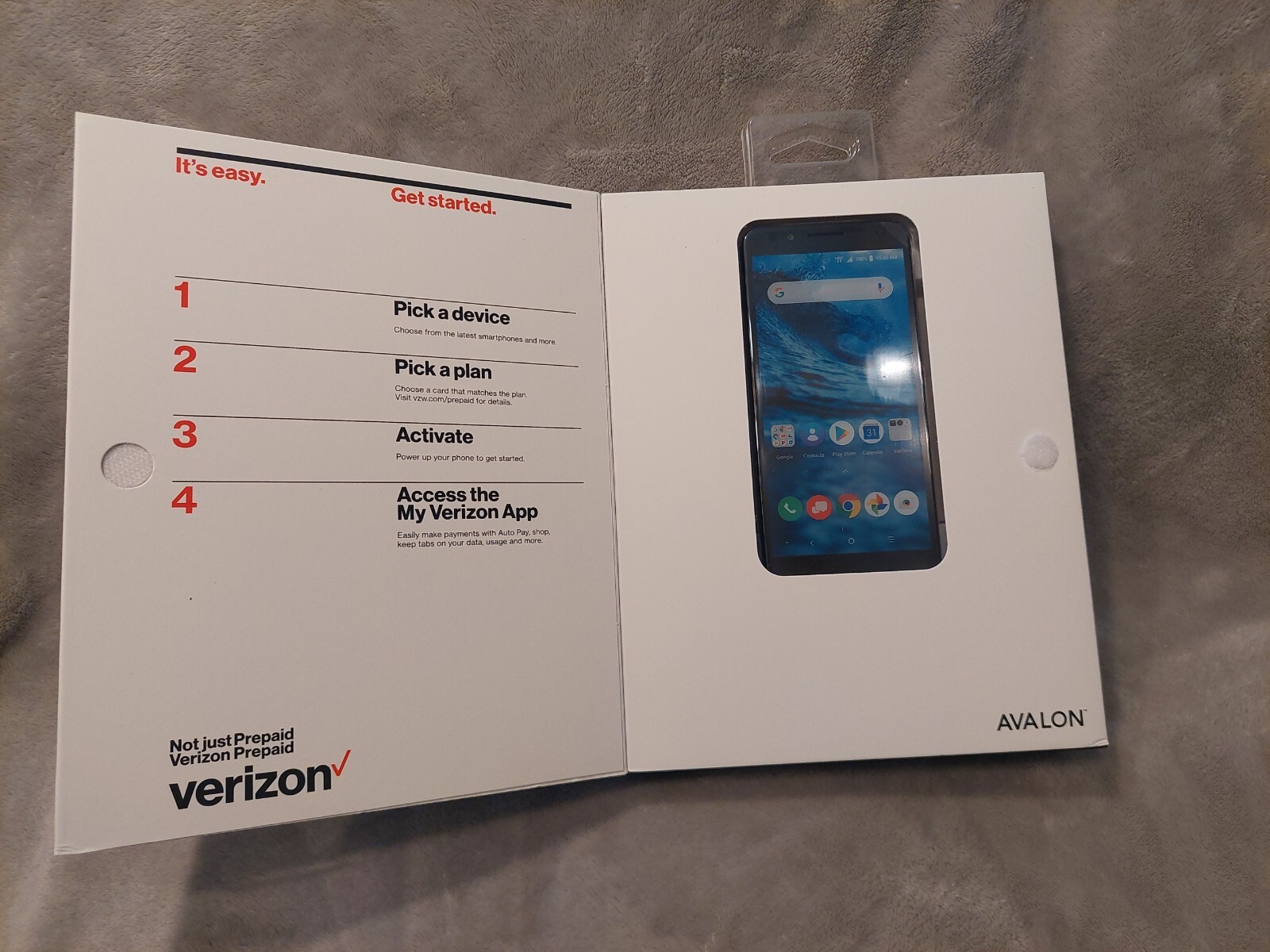 Verizon TCL Alcatel Avalon 16GB Prepaid Smartphone Grey 4G LTE Sealed Android