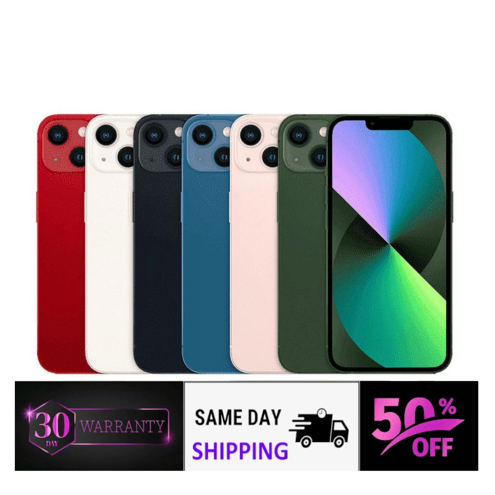 Apple iPhone 13 128GB 256GB 512GB – Fair Midnight/Black Blue Green, Unlocked