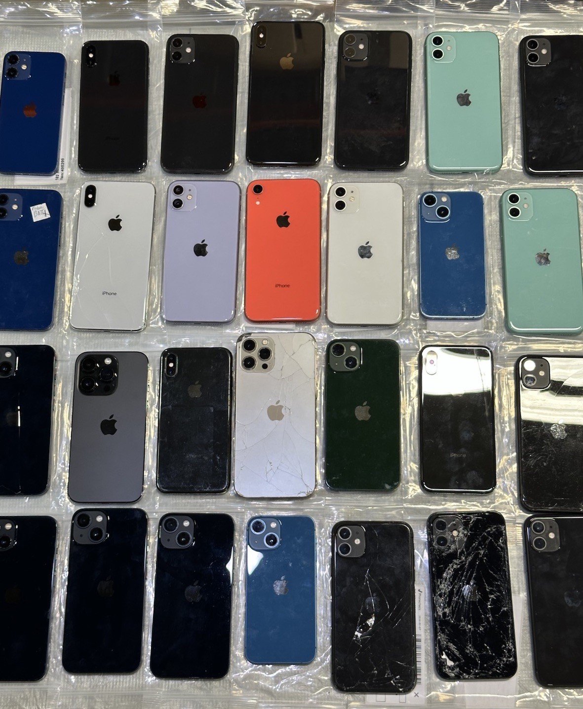 LOT OF 65 Apple iPhone; MIX s 6th-14th Gen, SE 1st-3rd