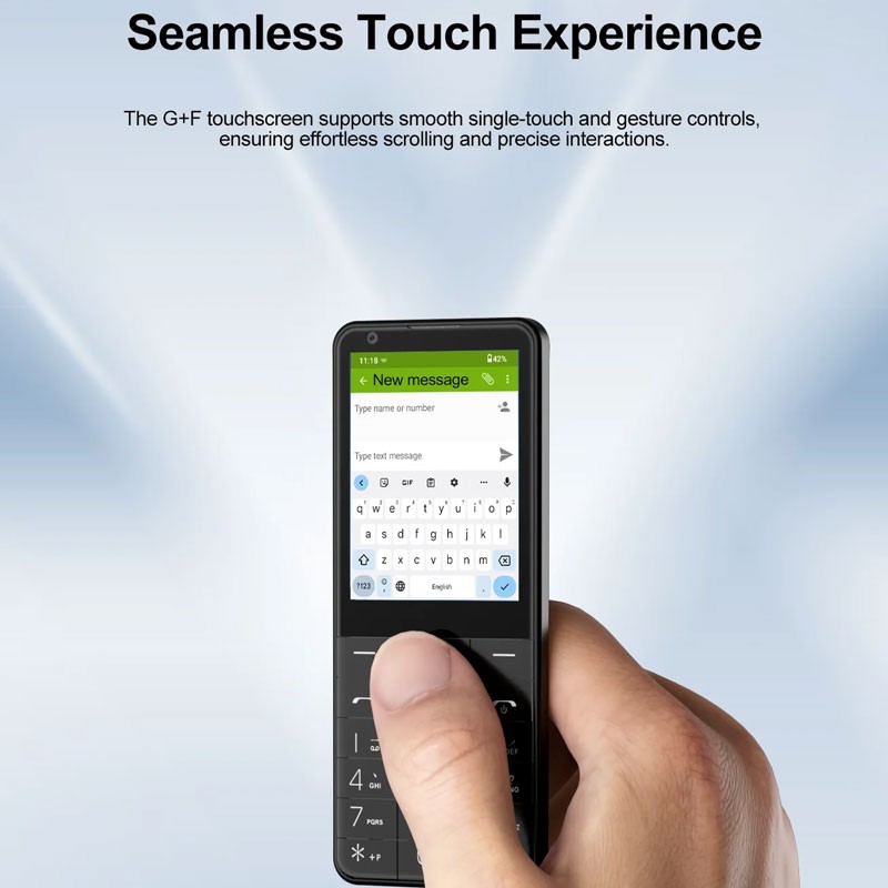 Unlocked DOOV R77 PRO Thin Android 14 Smartphone Dual SIM Phone Keyboard Mobile