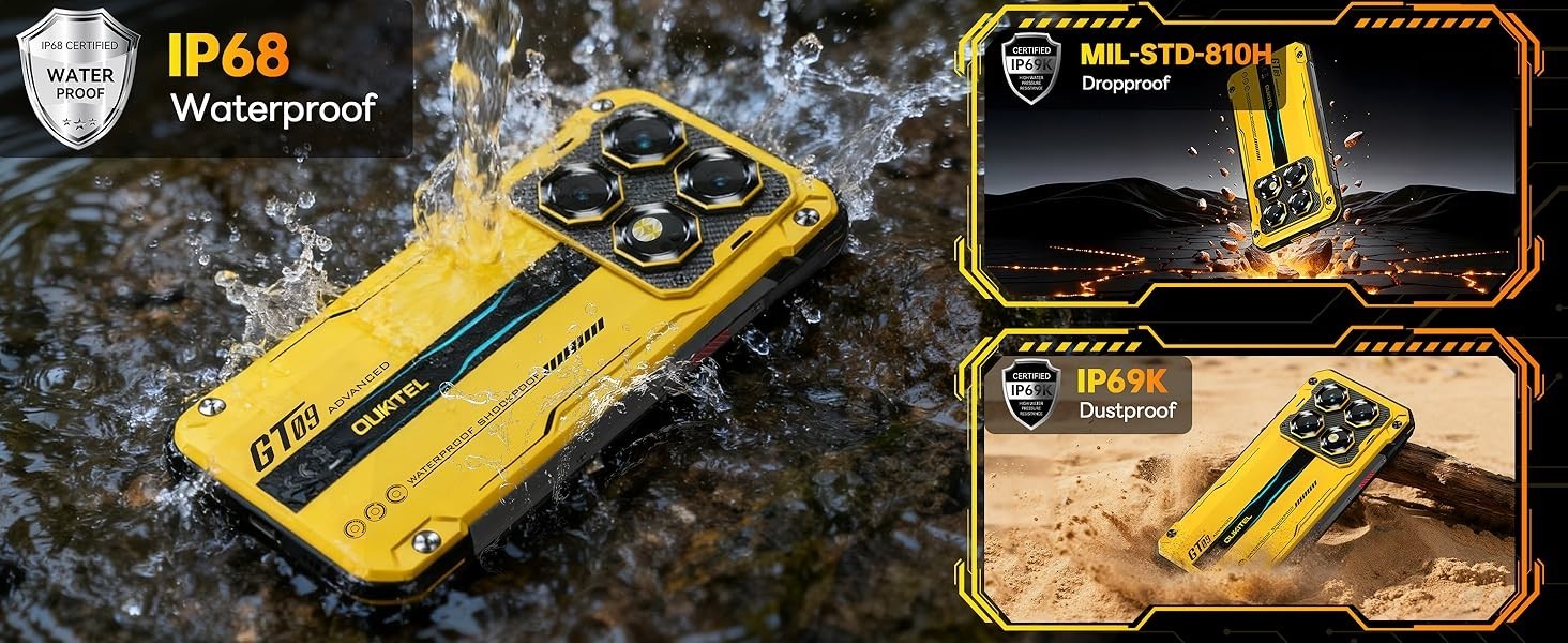 OUKITEL WP60 Rugged Smartphone 5G 10000mAh Android Phone 7.2 in 36GB+512GB