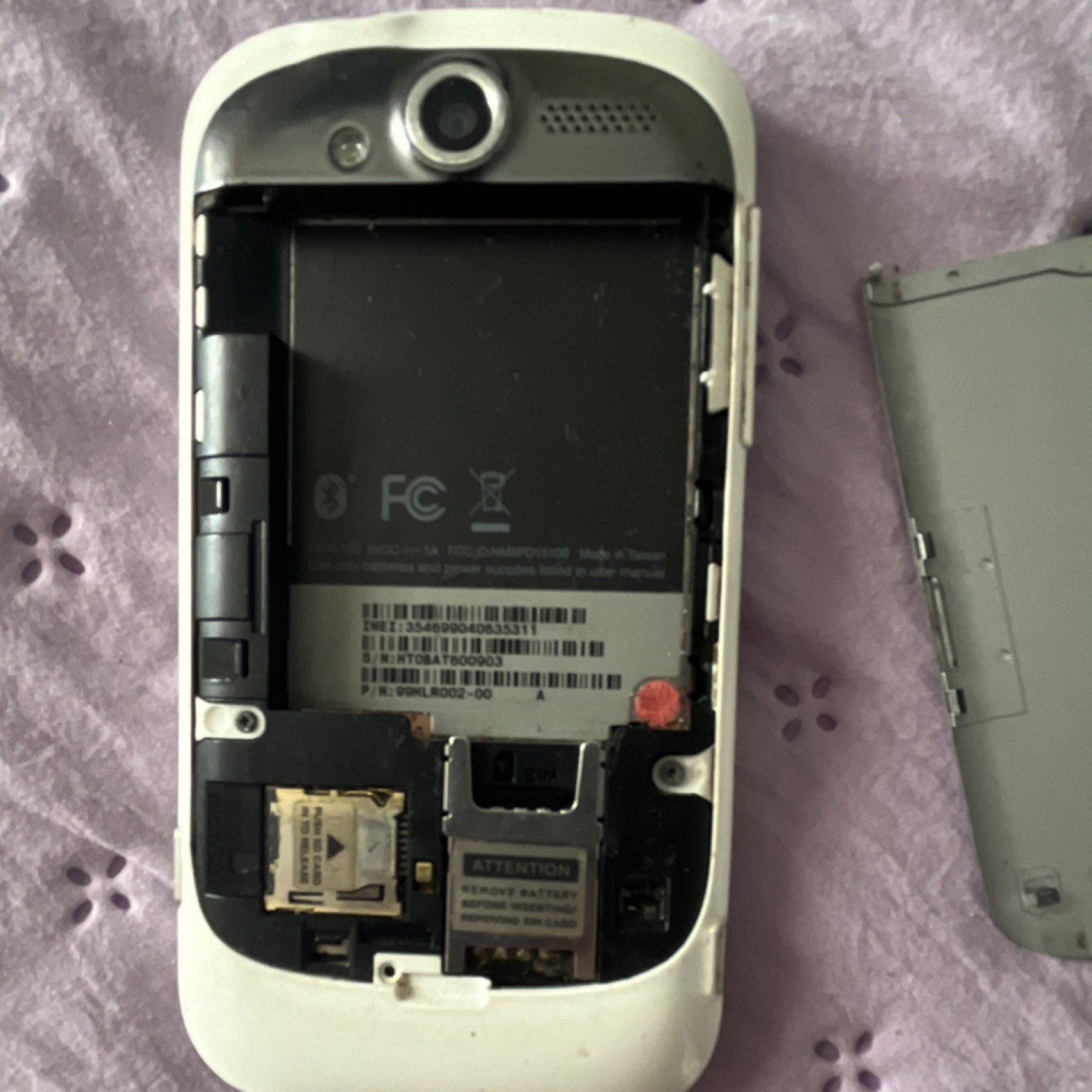 HTC T-Mobile White Silver Bar Smartphone 5.0MP Camera Bluetooth MicroSD