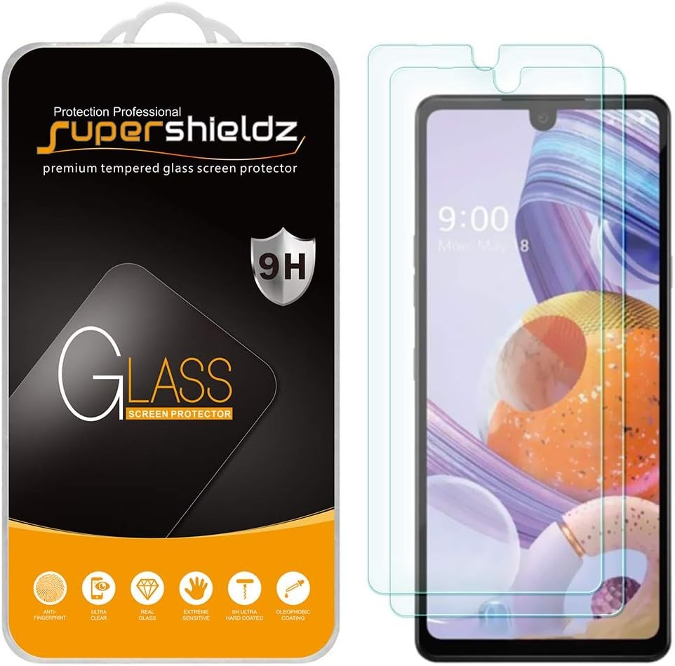 2 Pack Tempered Glass Screen Protectors for LG Stylo 6, Bubble Free, Anti Scratc