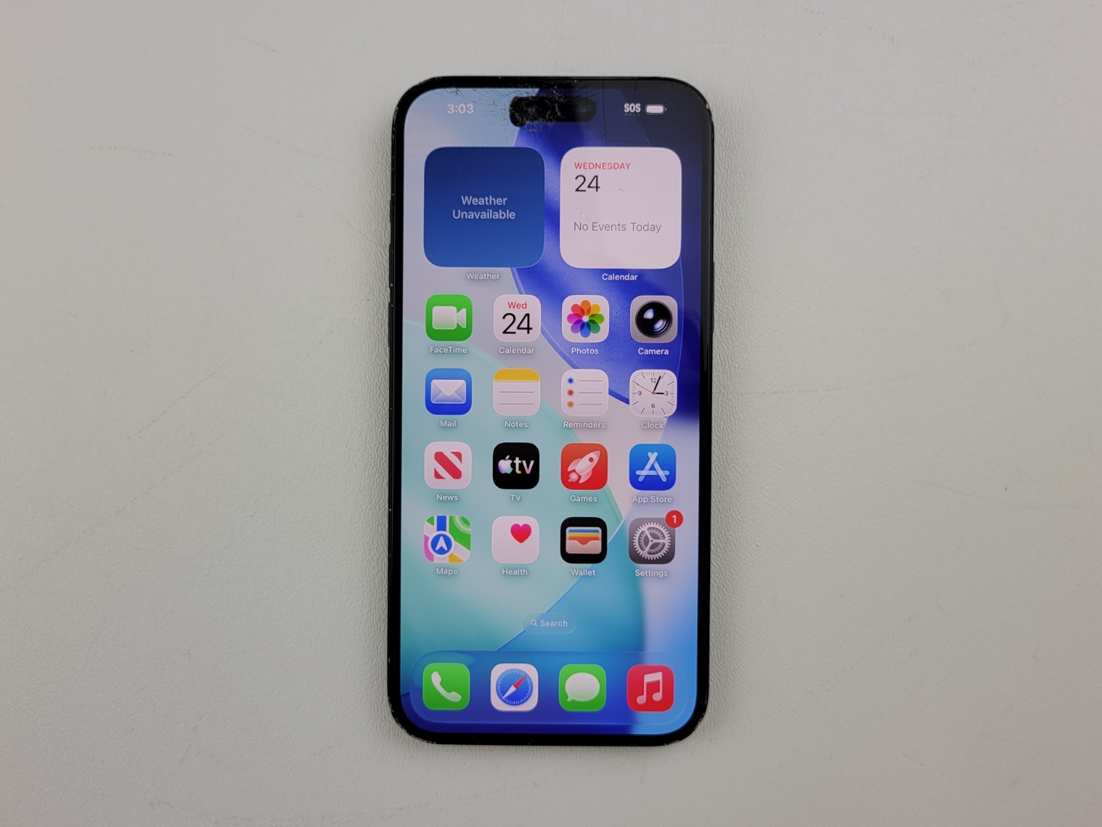 Apple iPhone 15 Plus (A2847) 128GB – Black (Unlocked) – *DAMAGED* – Clean IMEI