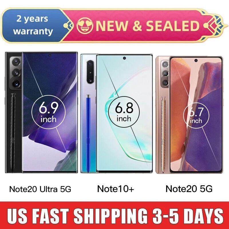 New In Box Note20 Ultra Note10+ Network Unlocked With 2 Years Warranty