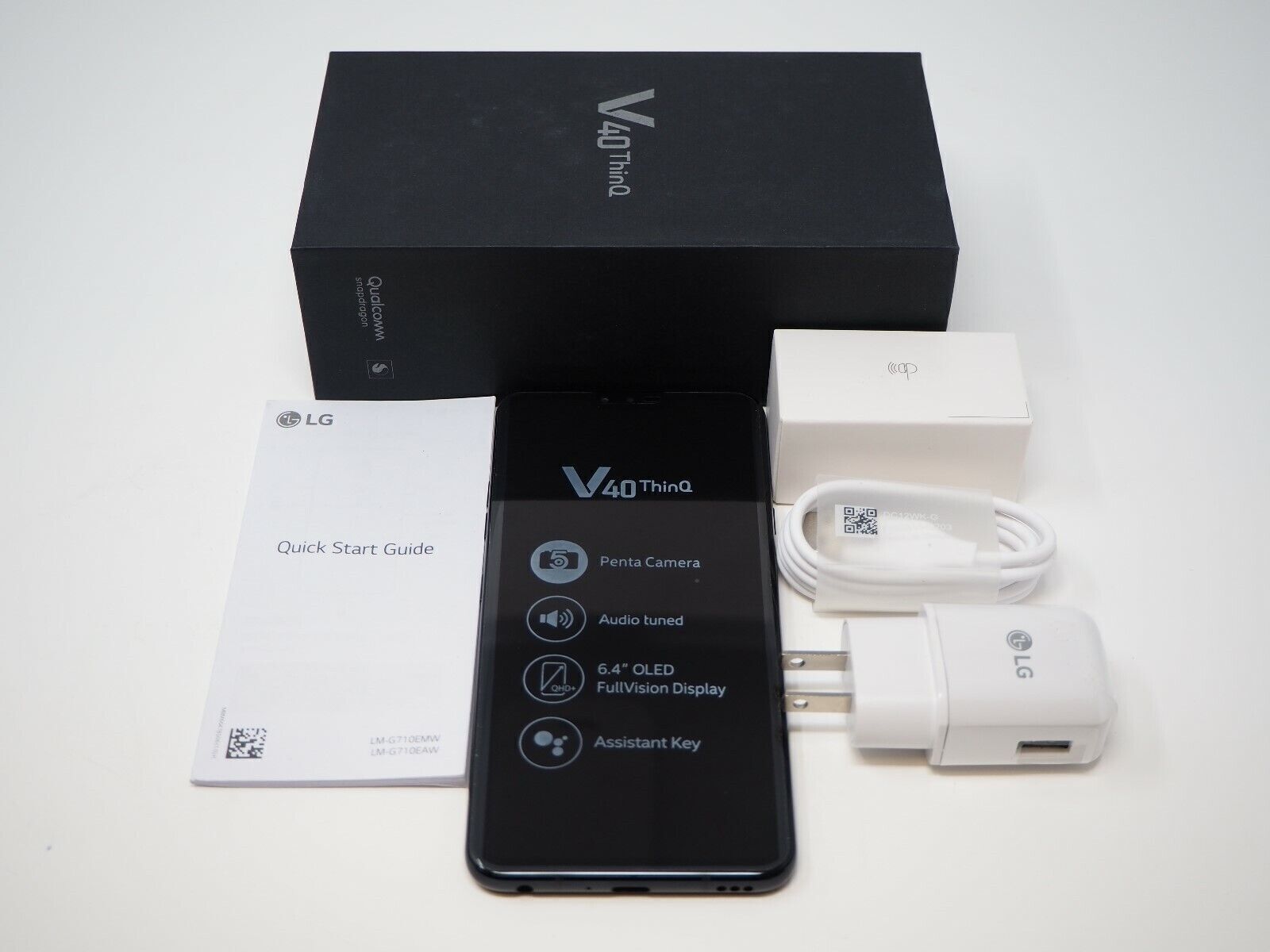Original LG V40 ThinQ V405UA 64GB V409N V405EBW 128GB Unlocked 4G Smartphone