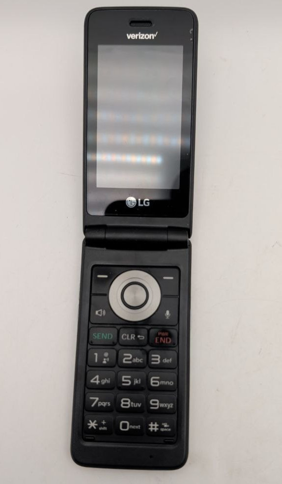 LG Exalt VN220 Verizon 4G LTE Flip Smartphone 5MP Camera Silver Not Working READ