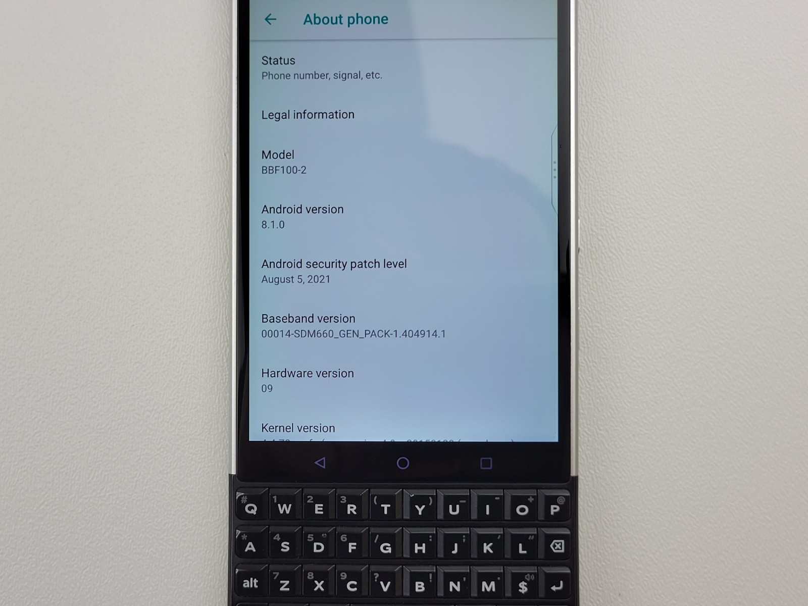 BlackBerry Key2 (BBF100-2) 64GB – Silver (GSM Unlocked) – POOR CONDITION – H7073