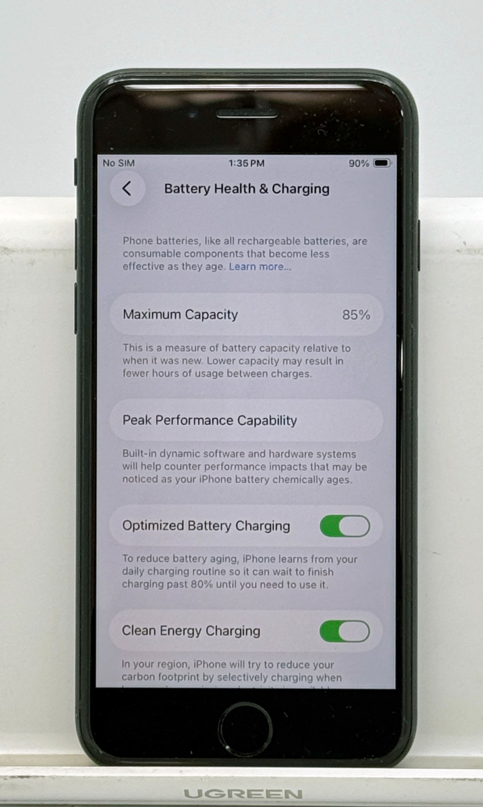 Apple iPhone SE A2595 64GB – No SIM restrictions BH: 85%