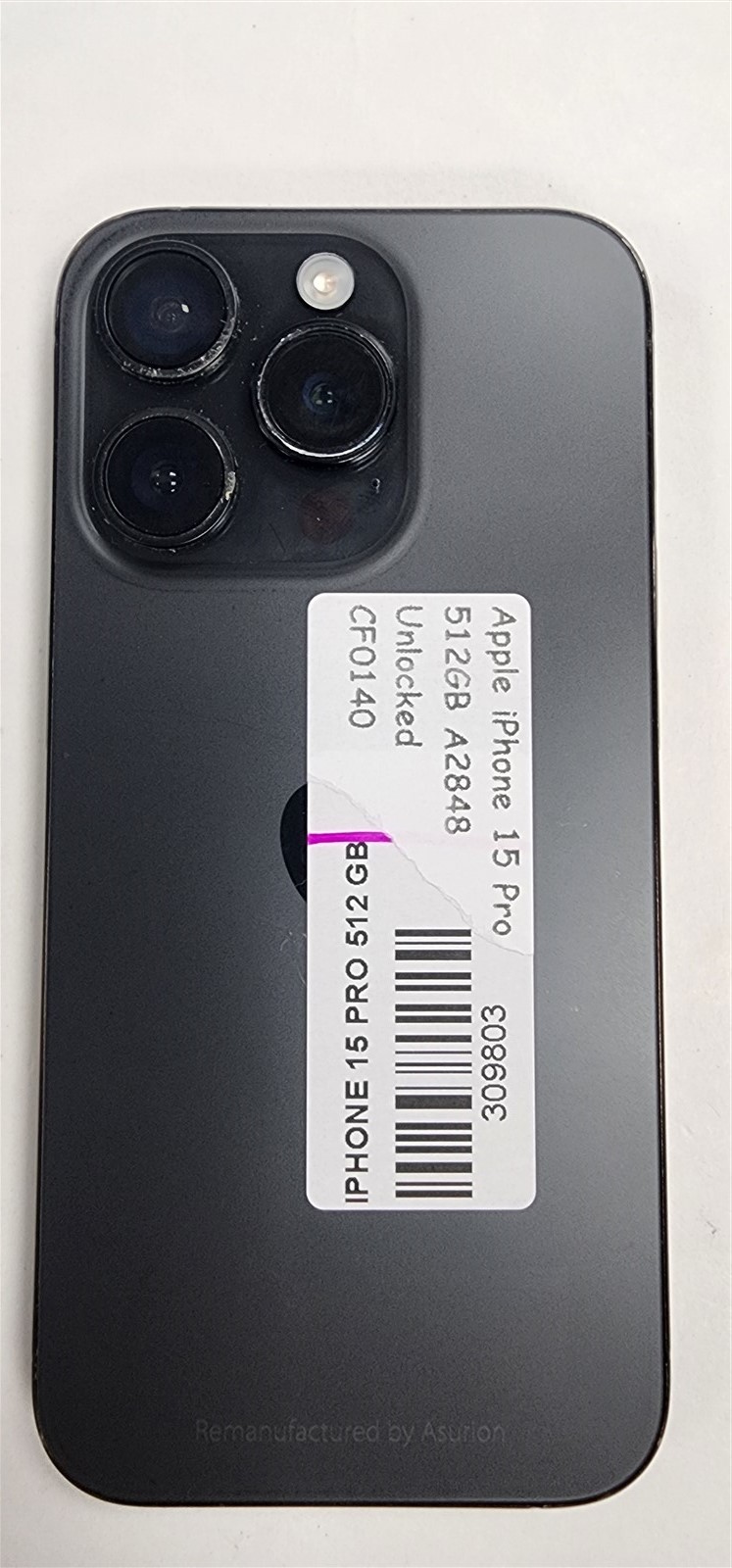 Apple iPhone 15 Pro 512GB Black A2848 (Unlocked) – GSM World Phone – CF0140