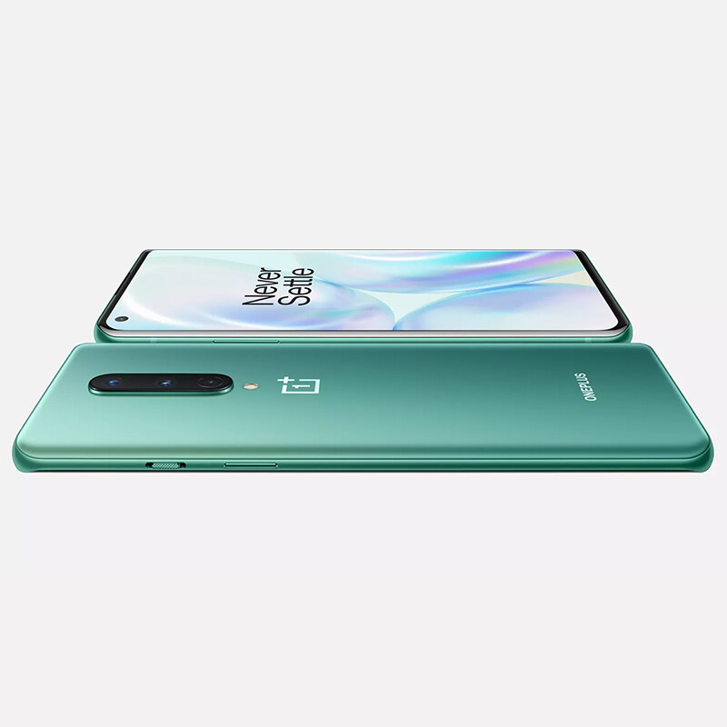 One plus 8 5G Unlocked 128GB 6.5in Qualcomm Snapdragon 865 48MP Green Black Pink