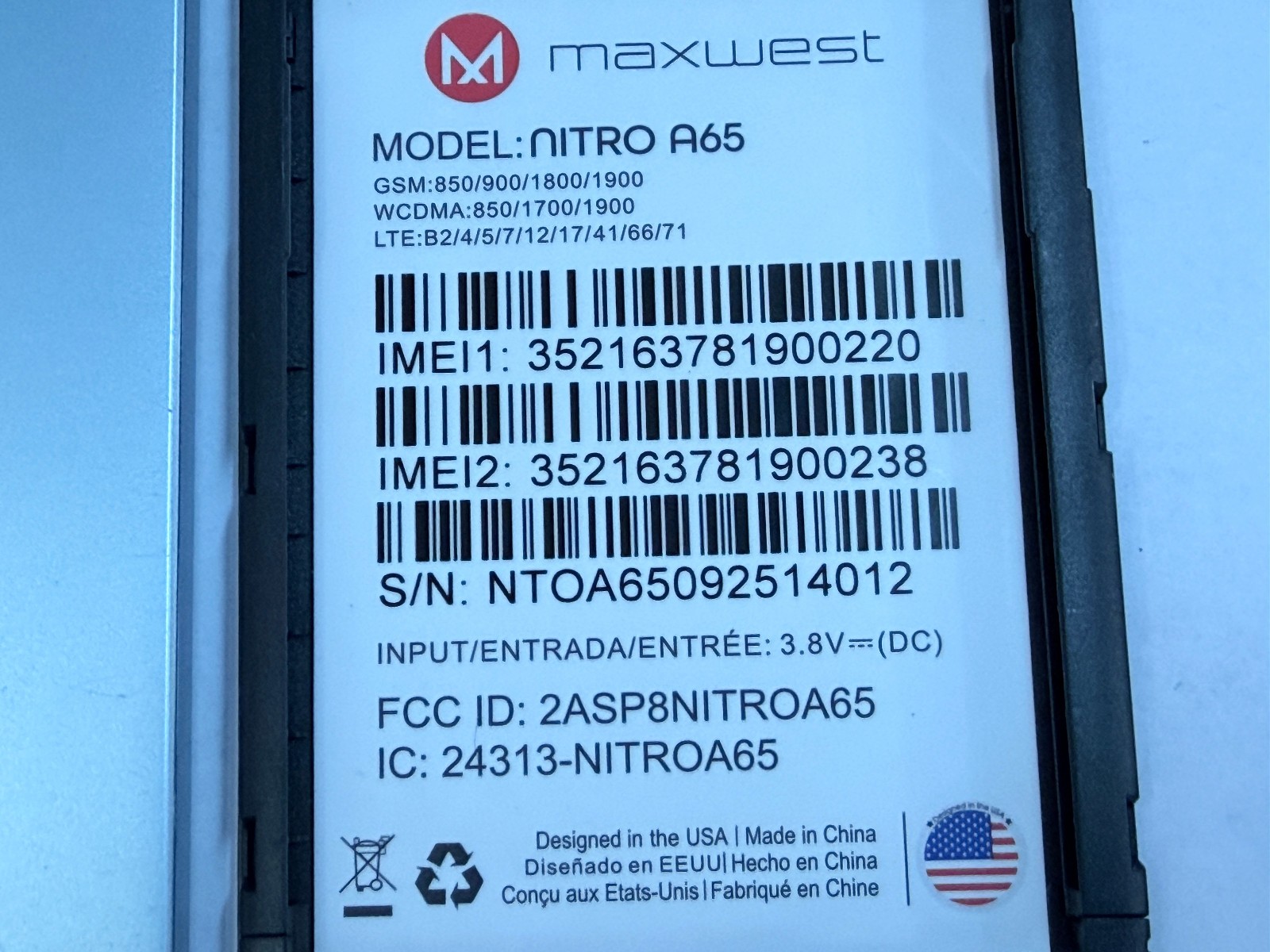 Maxwest Nitro A65 (MX-NA65) 32GB (GSM Unlocked) 4G LTE Dual SIM Smartphone *READ