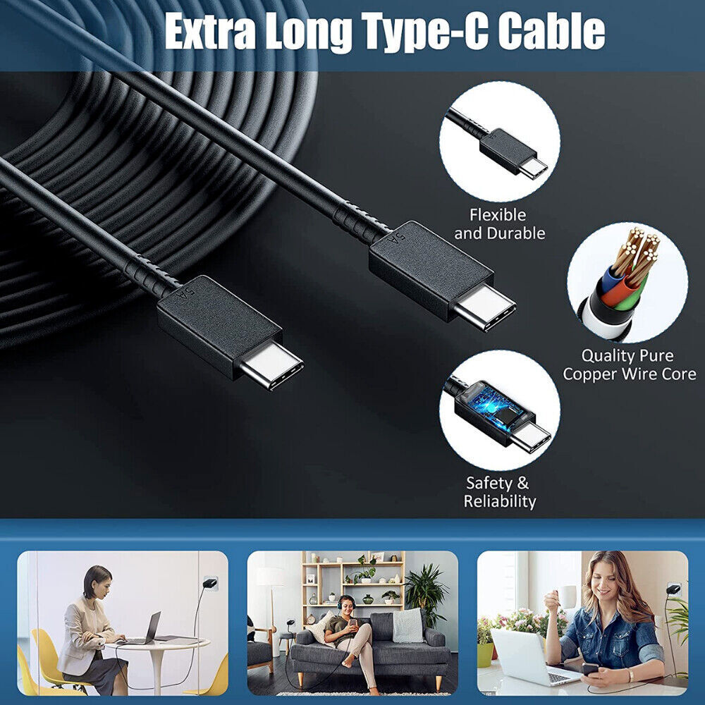 45W Super Fast Charging Type C Wall Charger+Cable For Samsung Galaxy S25 S24 S23