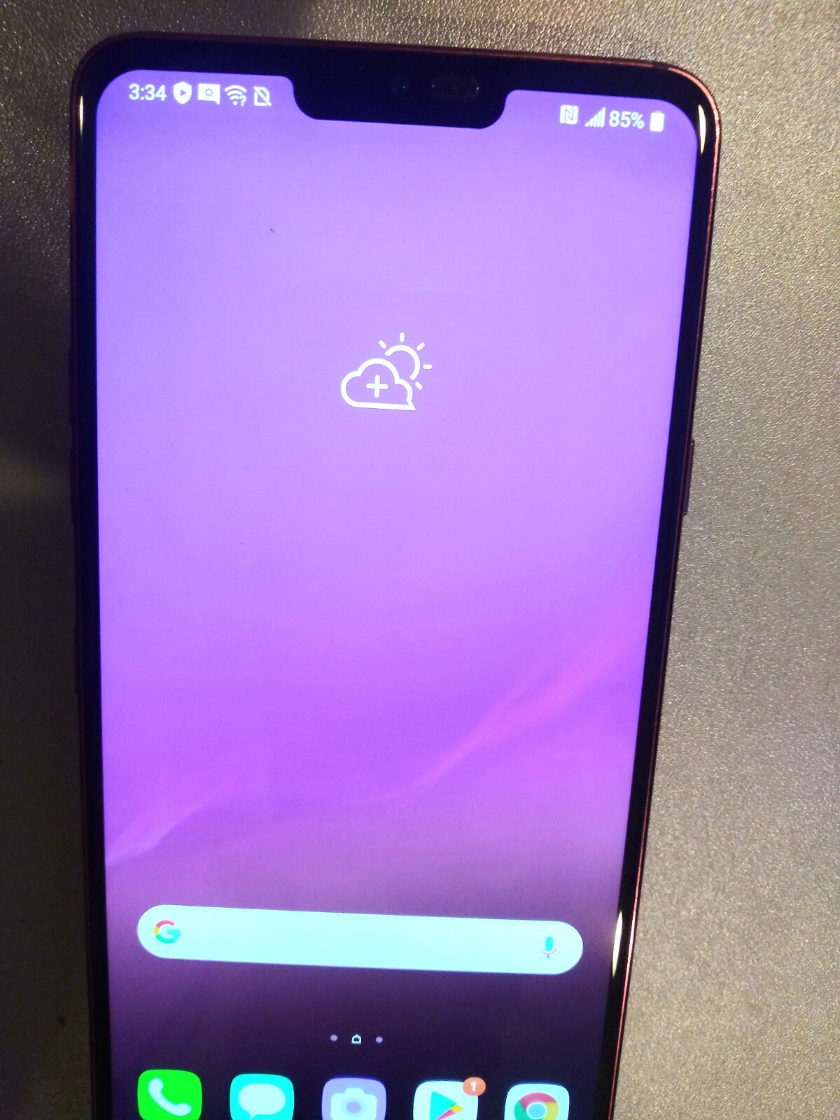 LG G7 ThinQ 64GB Red Unlocked- Working – Has shaded rectangle in screen