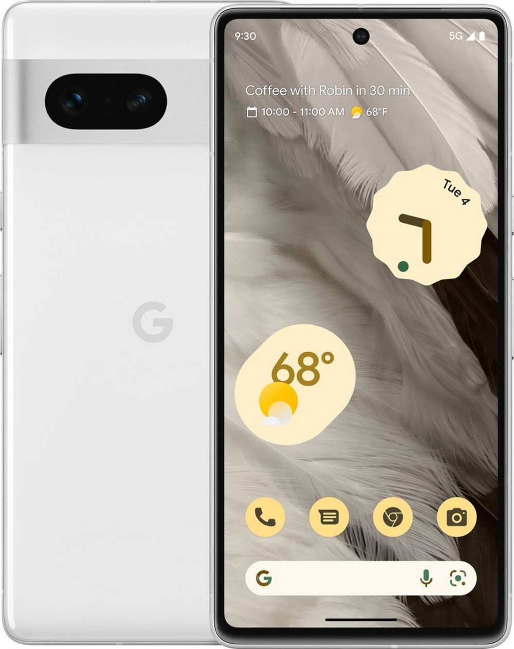 Google Pixel 7, Fully Unlocked | 128 GB, White, 6.3 in Screen | B- Grade | GQML3