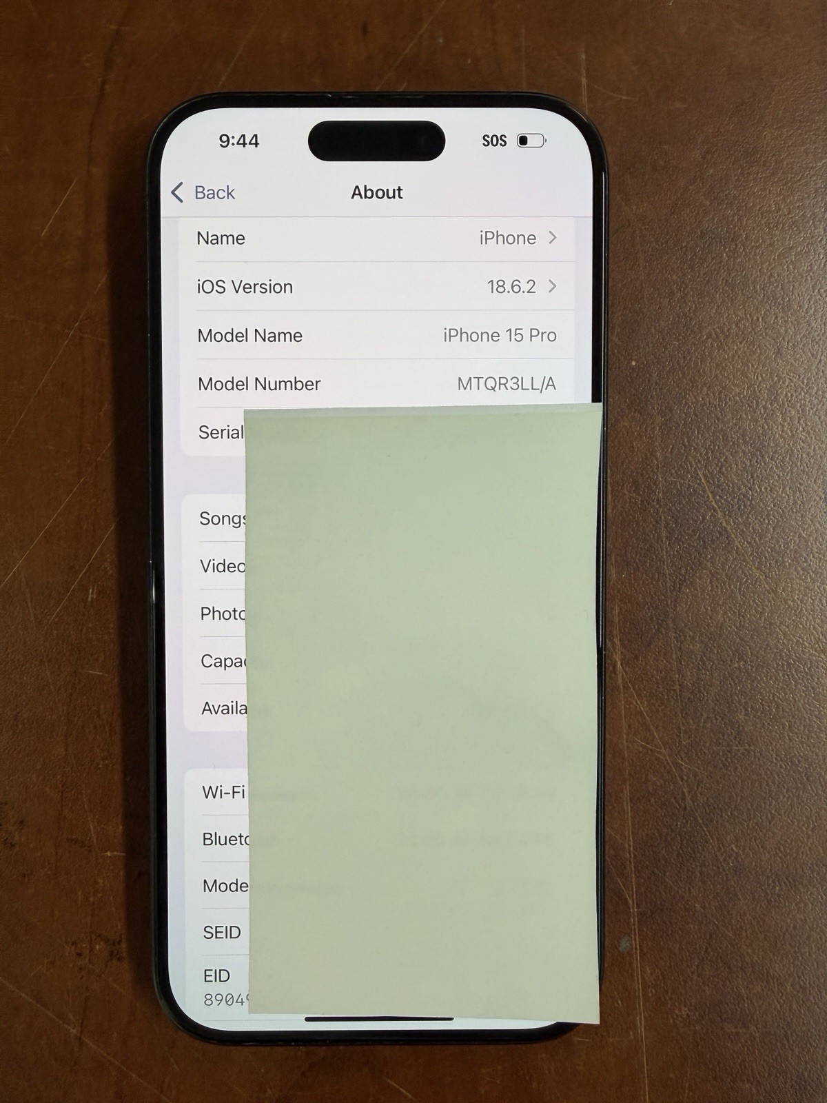 Apple iPhone 15 Pro Titanium Black A2848 256GB Unlocked Excellent Condition