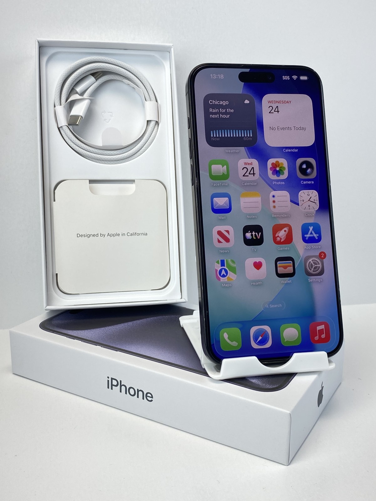 Apple iPhone 15 Pro Max A2849 1TB Black Titanium 100% battery health Unlocked