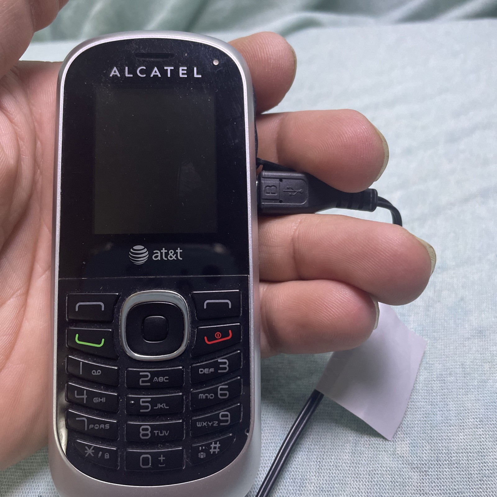 Alcatel One Touch 510A – Silver on black (AT&T) Cellular Phone
