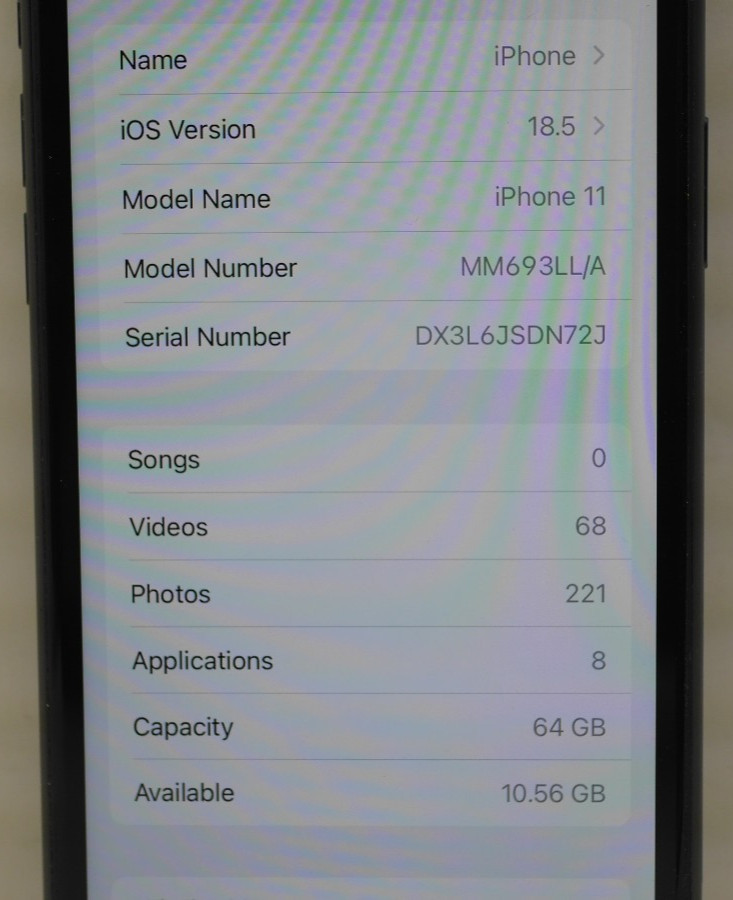 Apple iPhone 11 64GB A2111 MM693LL/A – Black (TracFone/StraightTalk) (H90001178)