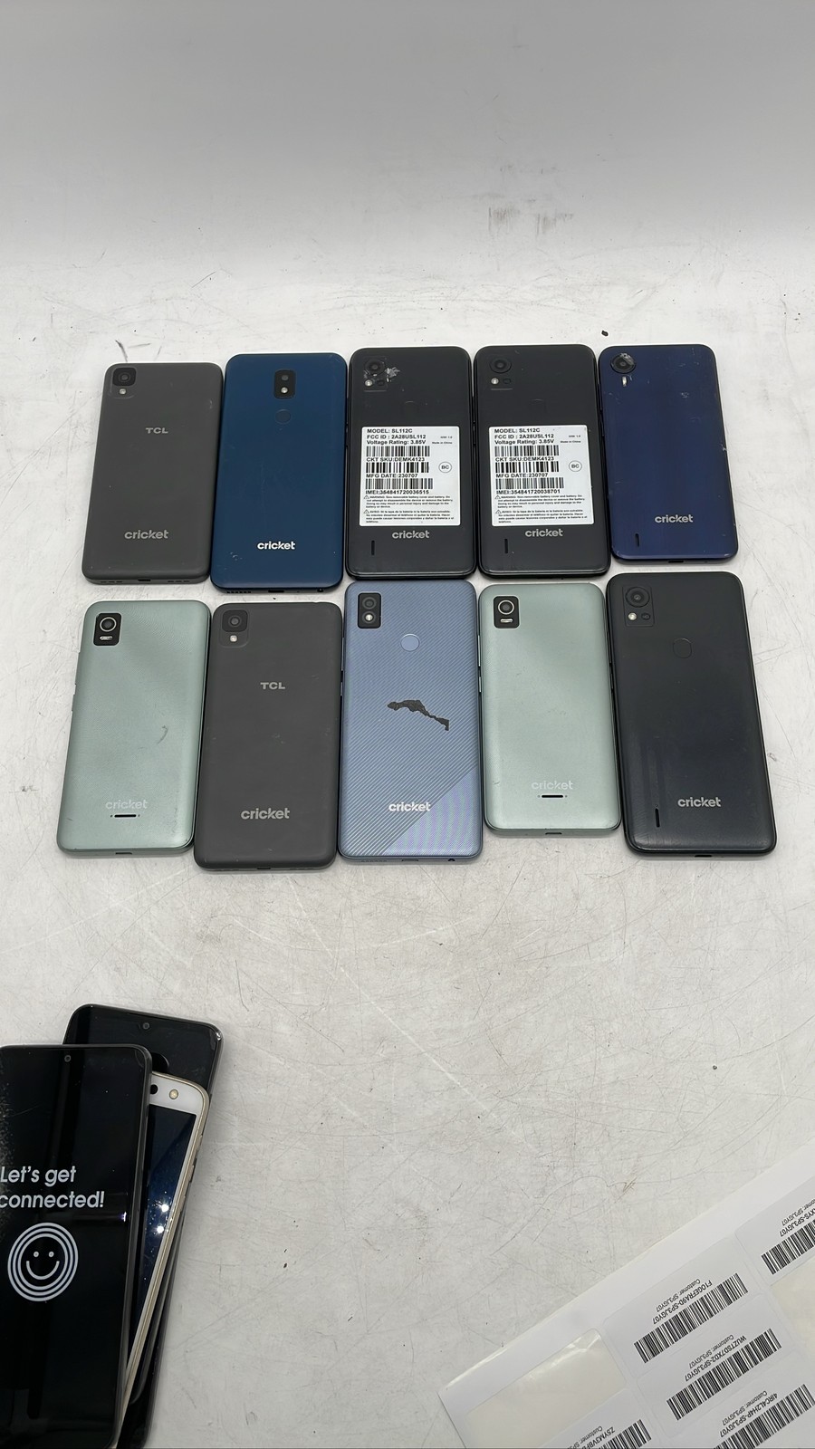 TCL Cricket Android Smartphones SL112C Mixed Models Lot Of 10