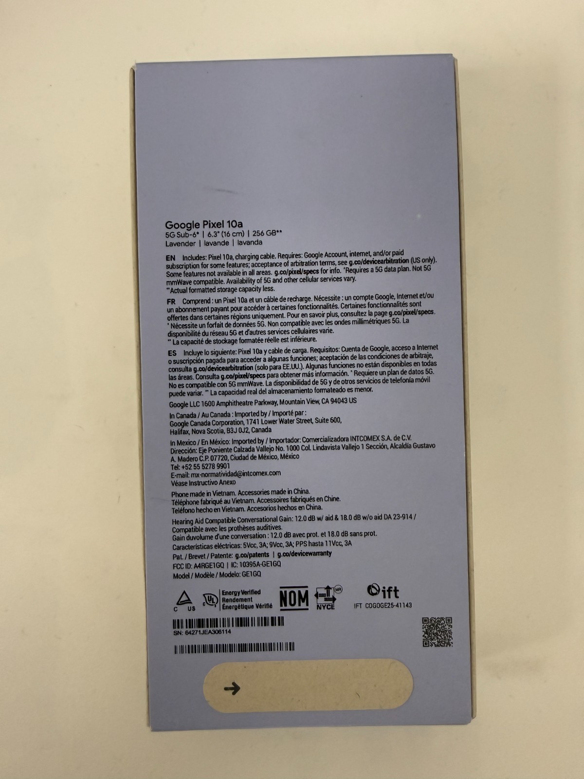 BRAND NEW Google Pixel 10a 256GB Lavender – FACTORY UNLOCKED