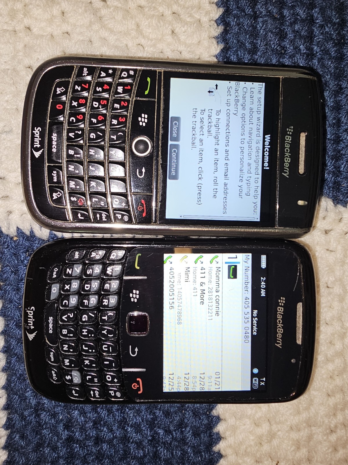 🔥 BlackBerry Bold 9000 & BlackBerry Curve 8520 256 MB – Black Sprint Both Work