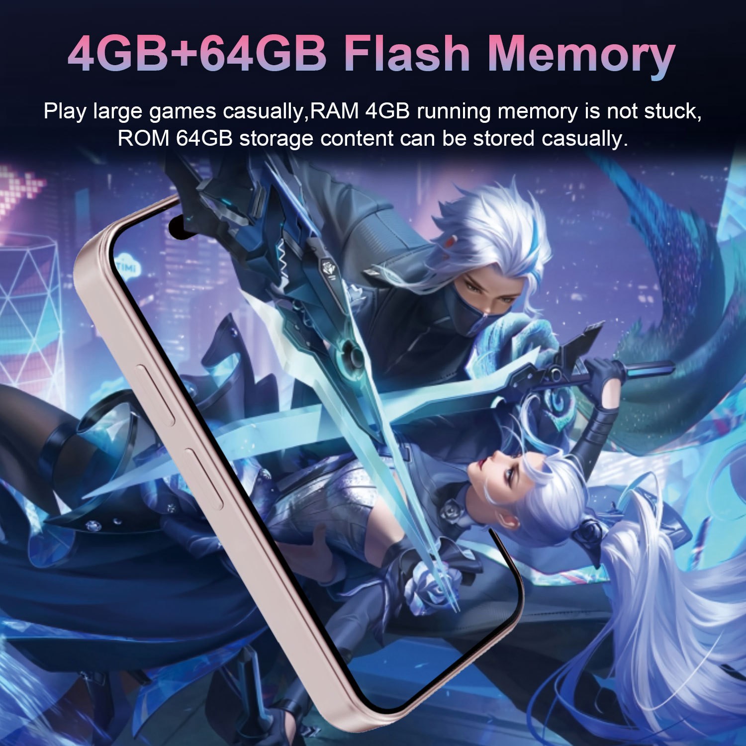 i17 Mini Smartphone 4GB+64GB Android Dual SIM 4G LTE Unlocked Cell Phone